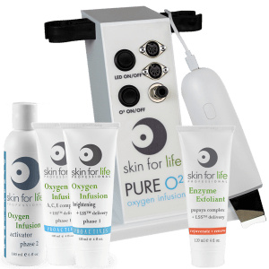 Pure O2 Portable Oxygen + Skin Scrubber + Enzyme Exfoliant papaya complex